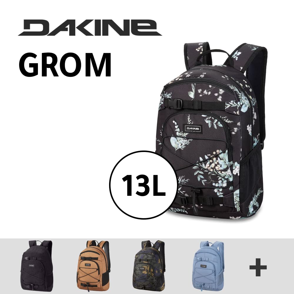 dakine-grom-13l-kinder-rucksack-schwarz-brustgurt-mit-sicherheitspfeife-reflekto image 2
