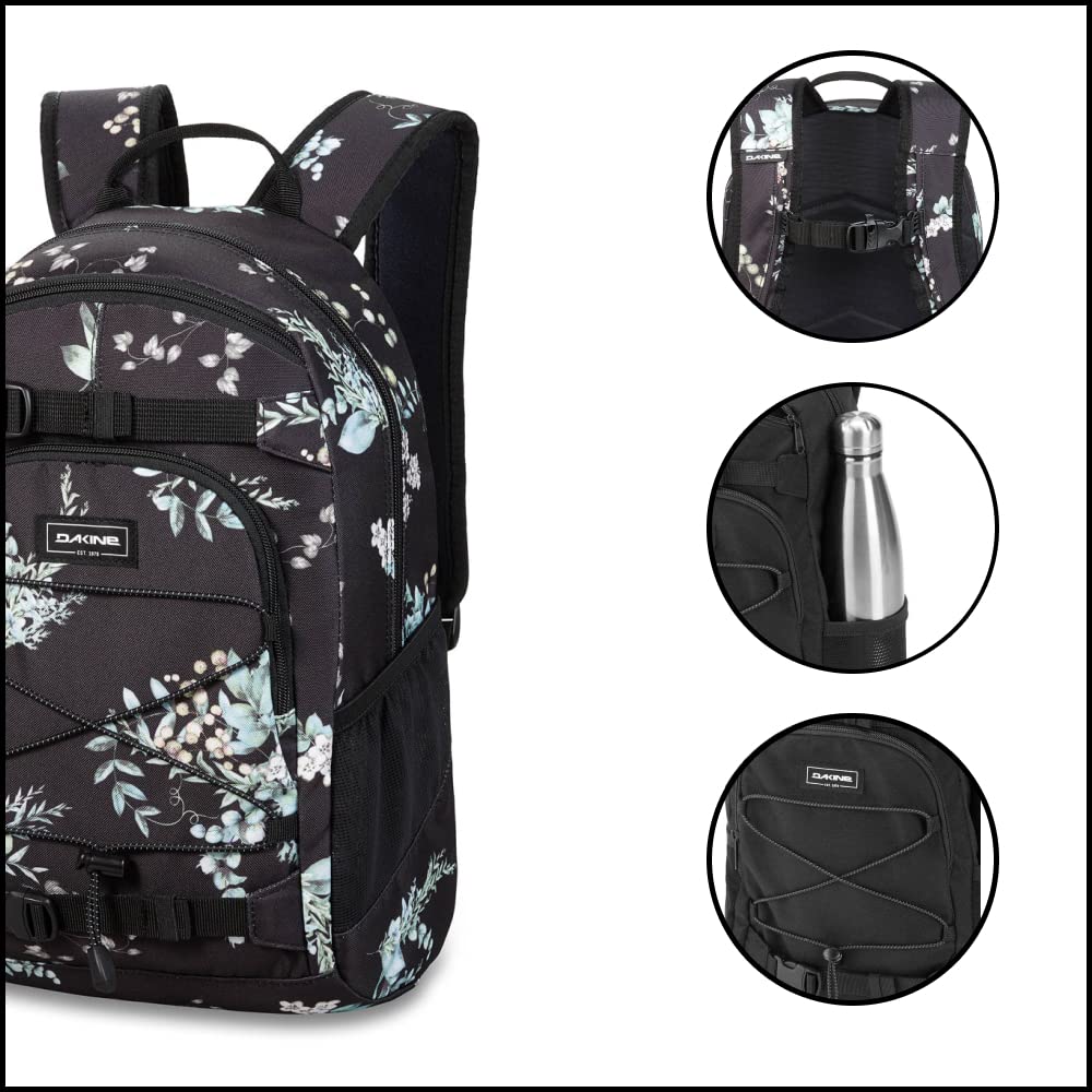 dakine-grom-13l-kinder-rucksack-schwarz-brustgurt-mit-sicherheitspfeife-reflekto image 4