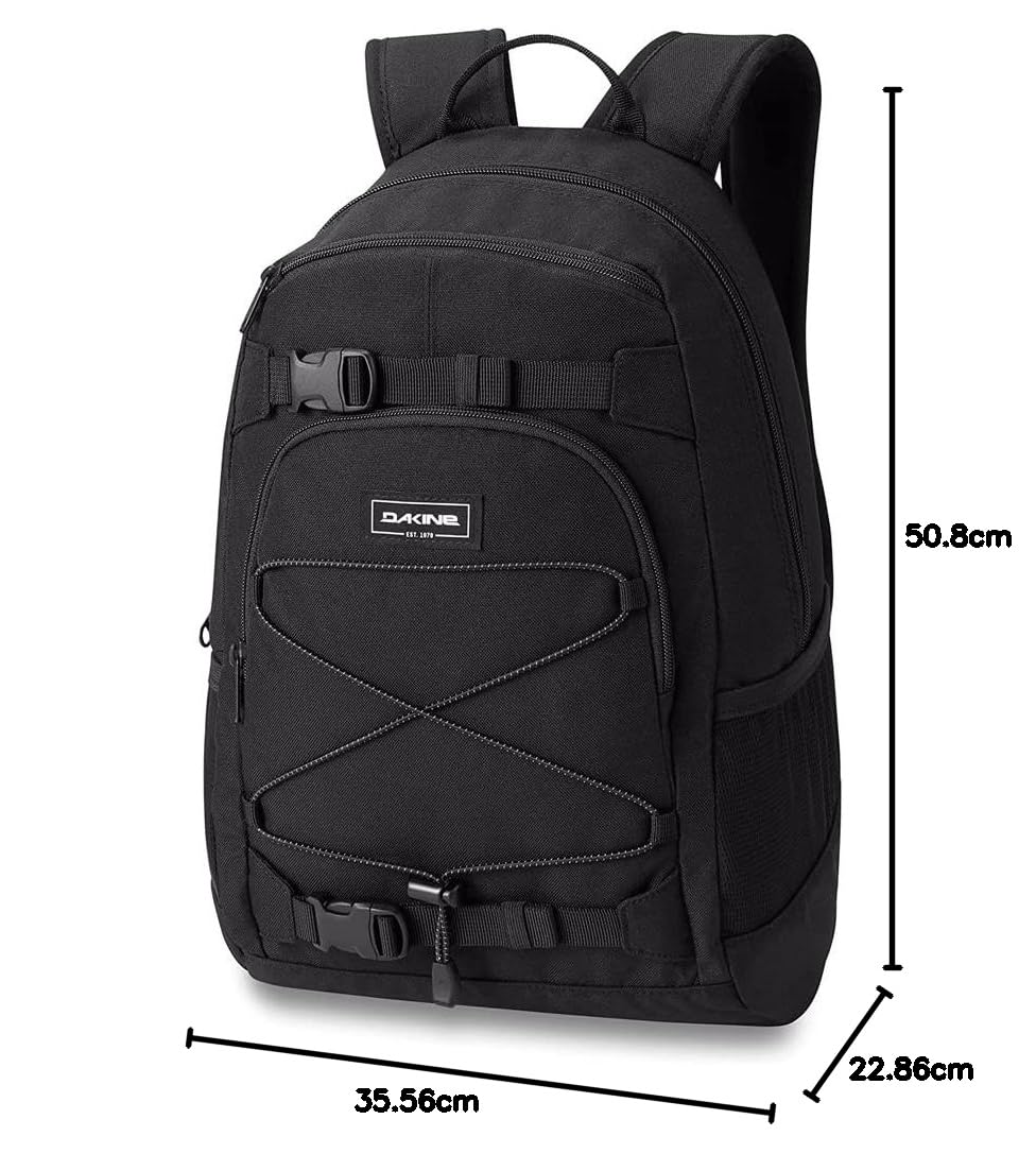 dakine-grom-13l-kinder-rucksack-schwarz-brustgurt-mit-sicherheitspfeife-reflekto image 7
