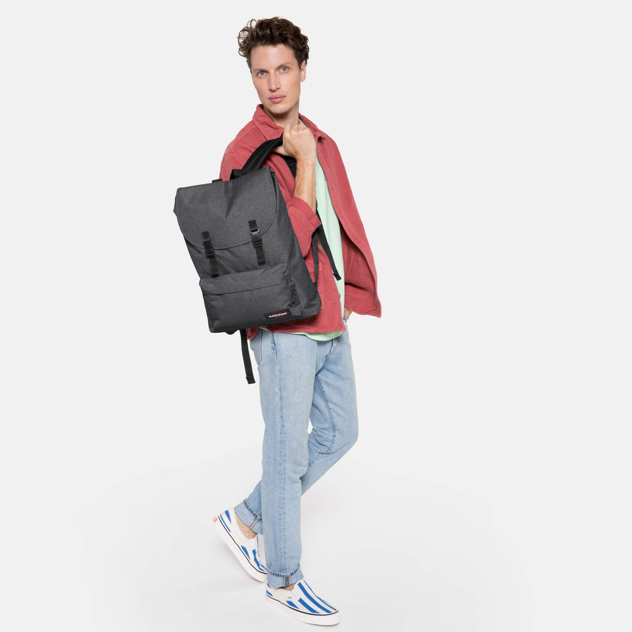 eastpak-london-rucksack-45-cm-21-l-black-denim-grau-daypack-aus-60-nylon-und-40- image 5
