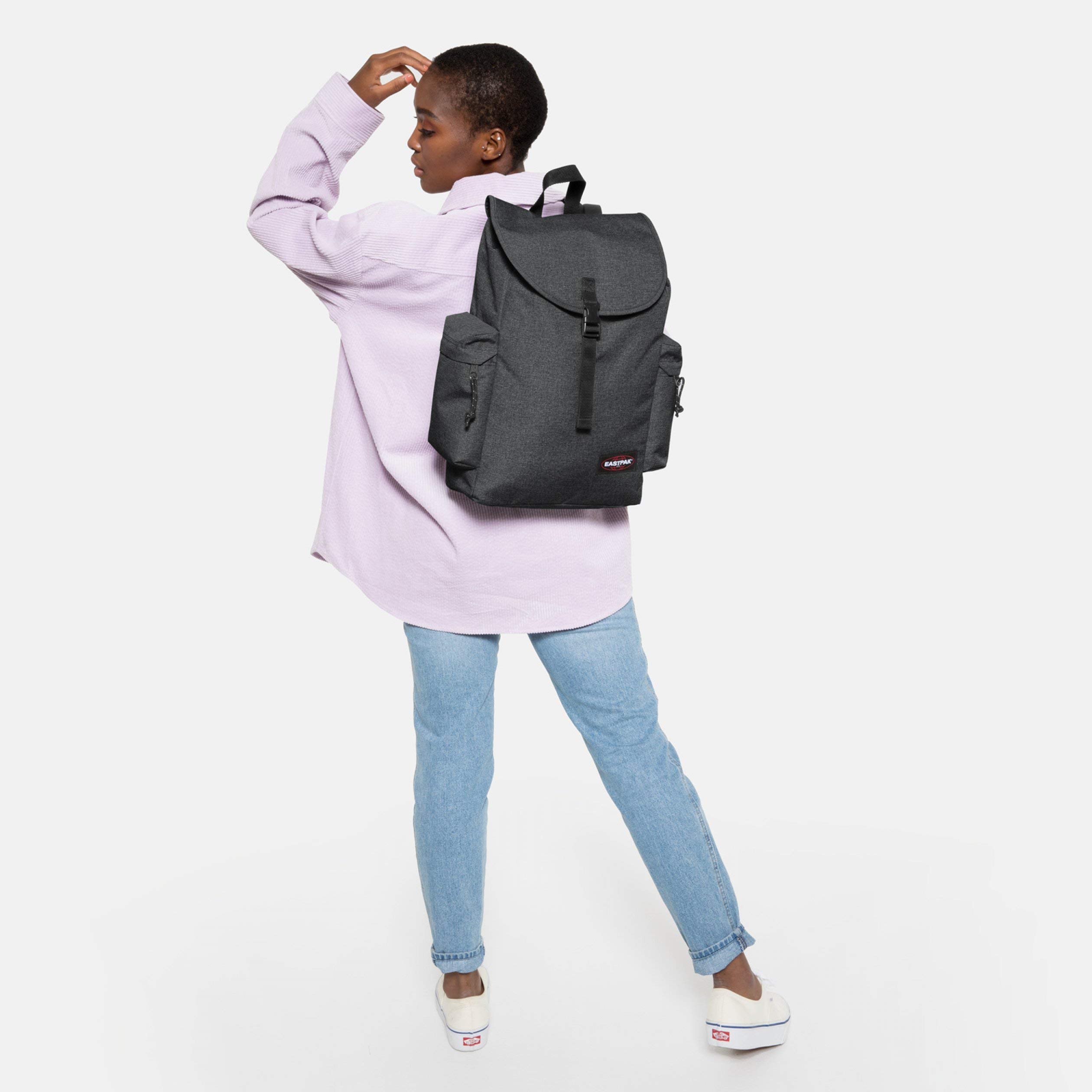 eastpak-austin-rucksack-42-cm-18-l-daypack-in-black-denim-mit-seil-und-schnallen image 2