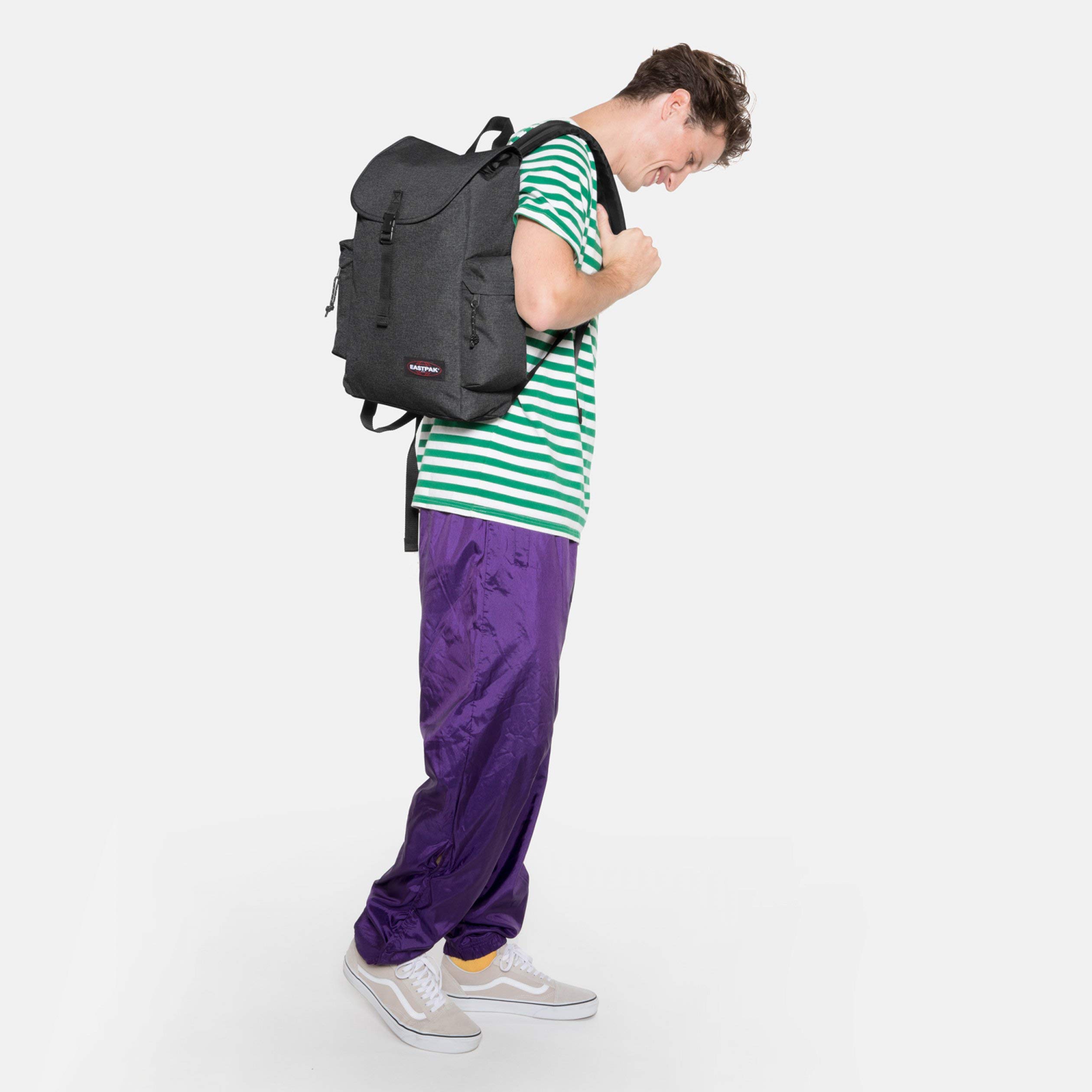 eastpak-austin-rucksack-42-cm-18-l-daypack-in-black-denim-mit-seil-und-schnallen image 5