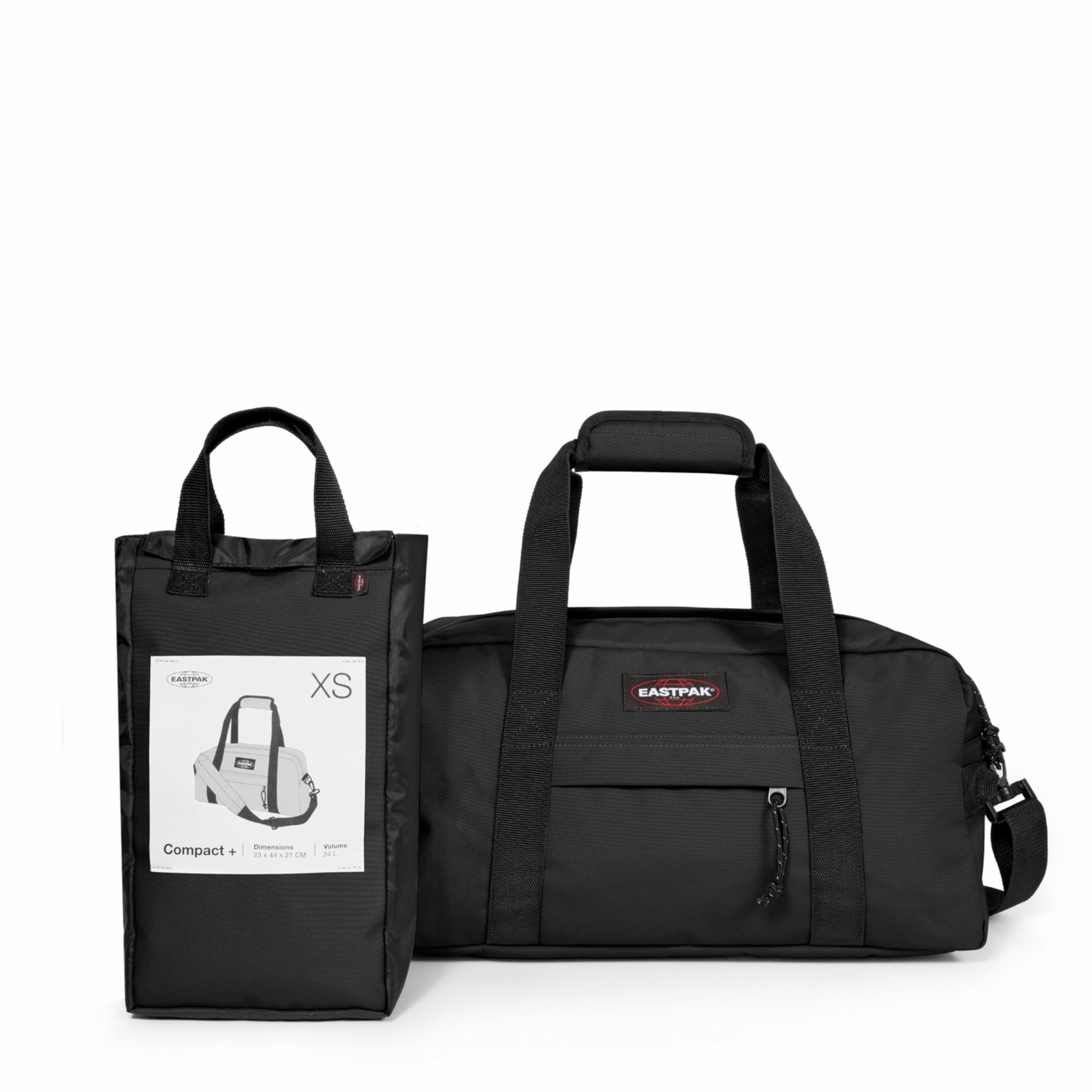 eastpak-compact-reisetasche-23-x-44-x-21-cm-24-l-black-handgep-ck-taugliche-duff image 4