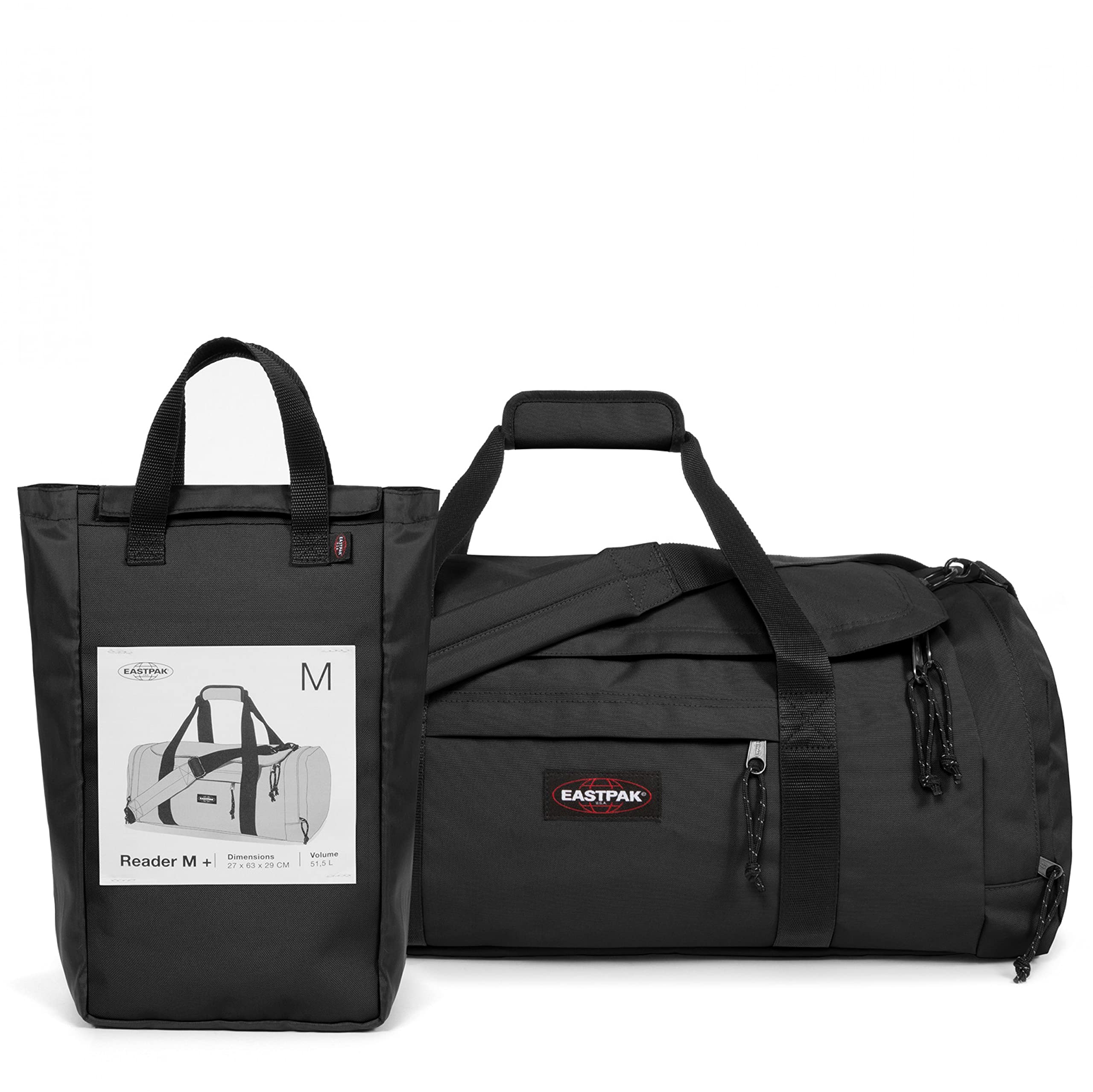 eastpak-reader-m-reisetasche-51-5-l-schwarz-27-x-63-x-29-cm-weekender-mit-u-f-rm image 5