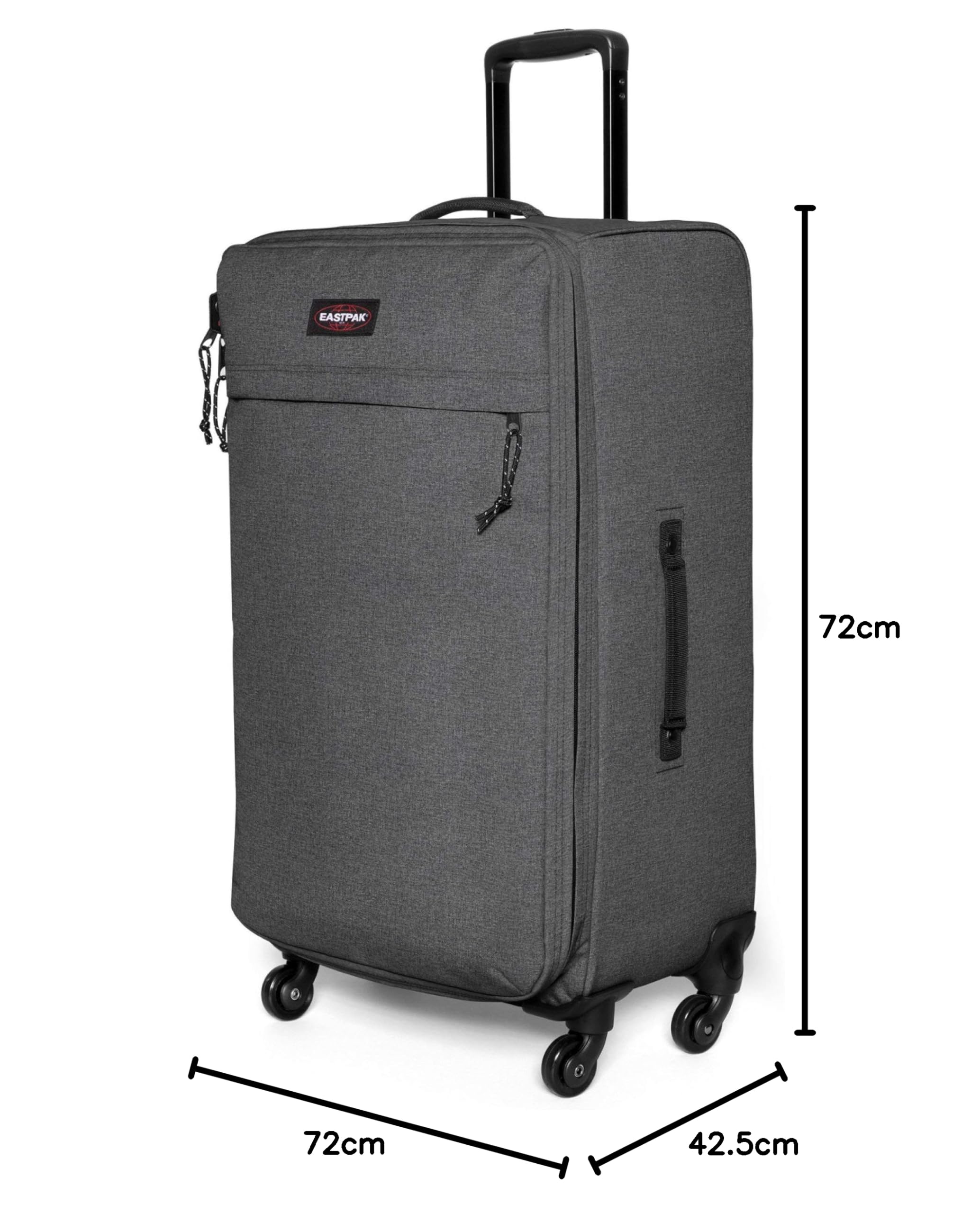 eastpak-traf-ik-4-m-koffer-72-cm-black-denim-grauer-rollkoffer-mit-teleskopstang image 7